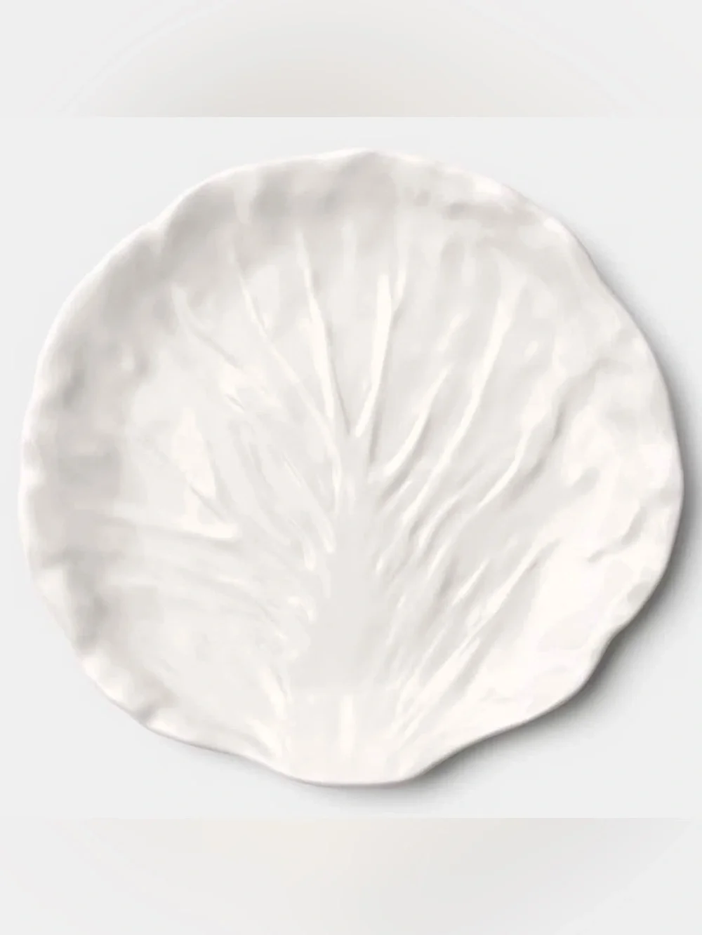 (Set of 4) White Radicchio Cabbage Salad Plates - Threshold